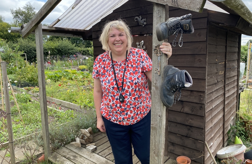 Jane on the allotment