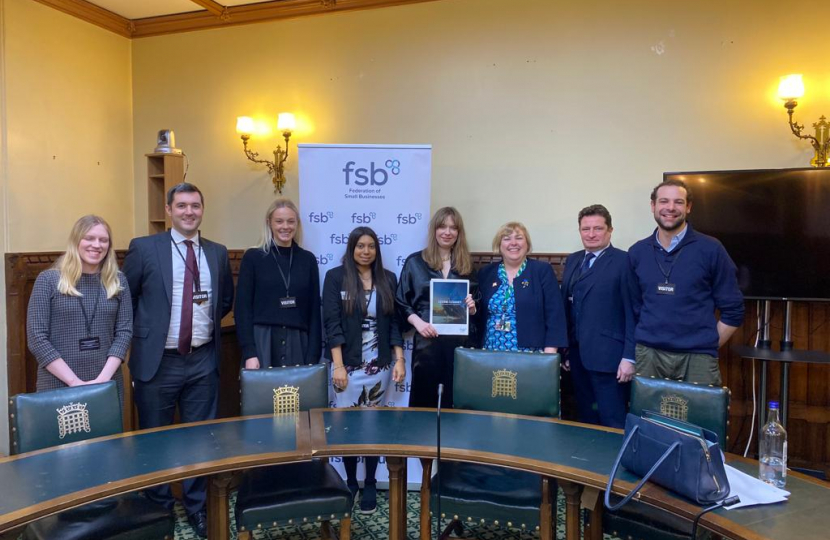 Jane Hunt MP at the FSB report launch. 