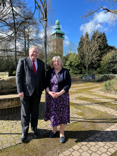 Jane Hunt MP with Martin Traynor